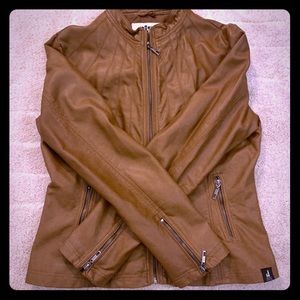 ‘JOHNNY’ Vegan Leather motorcycle jacket Size XL